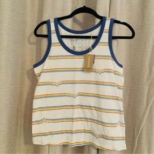 Patagonia S Women's Ridge Rise Stripe Repeat Organic Tank Top rainbow